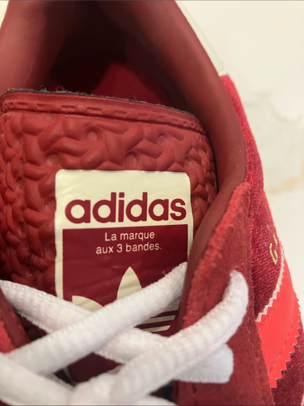 adidas Gazelle Bold Red Velvet/Suede Platform Sneaker Sz 9.5 - EUC - Picture 7 of 10